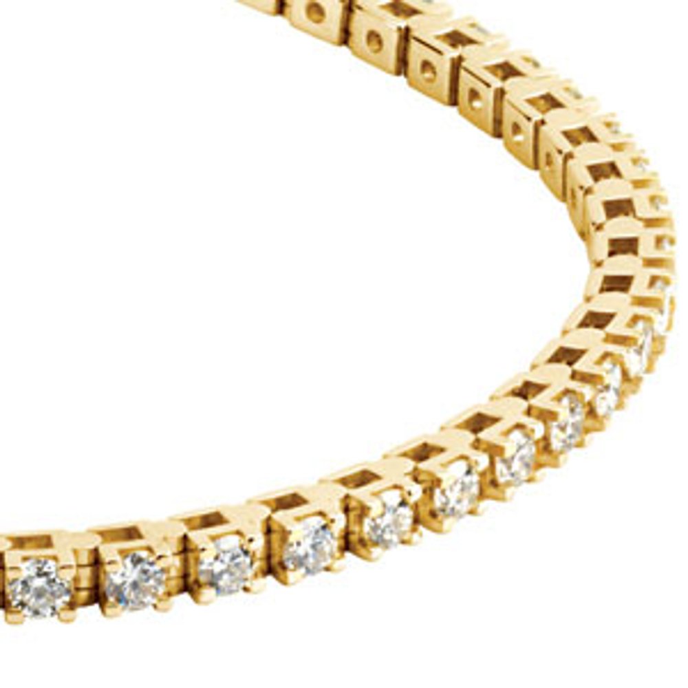 14K Yellow Gold 3 1/2 CTW Natural Diamond Line 7 1/4" Bracelet