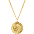 24K Yellow Gold-Plated Sterling Silver 25 mm St. Christopher Medal 24" Necklace