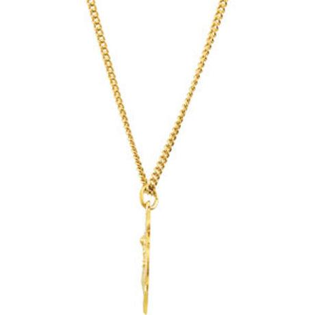 24K Yellow Gold-Plated 28.6x20.87 mm St. Michael 24" Necklace