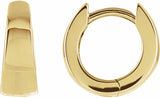 14K Yellow Hinged 10.25 mm Hoop Earrings