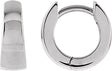 14K White Hinged 10.25 mm Hoop Earrings