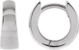 14K White Gold Hinged 10.25 mm Hoop Earrings