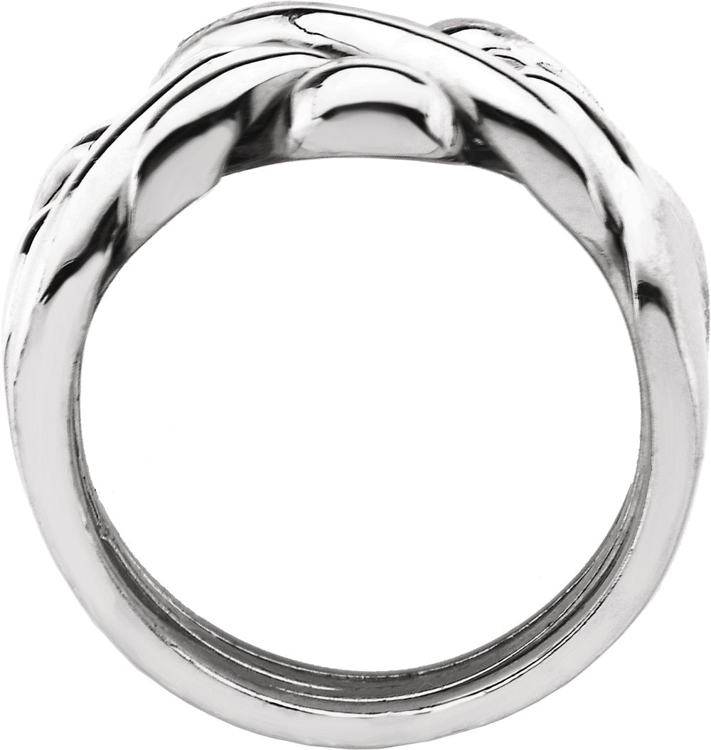 Sterling Silver 12.5 mm Puzzle Band 10