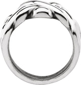 Sterling Silver 12.5 mm Puzzle Band 10
