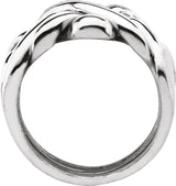 Sterling Silver 12.5 mm Puzzle Ring