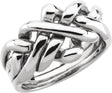Sterling Silver 12.5 mm Puzzle Band 10