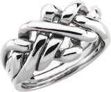 Sterling Silver 12.5 mm Puzzle Band 10