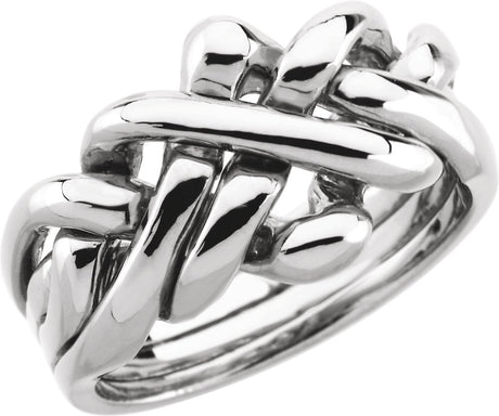 Sterling Silver 12.5 mm Puzzle Band 10