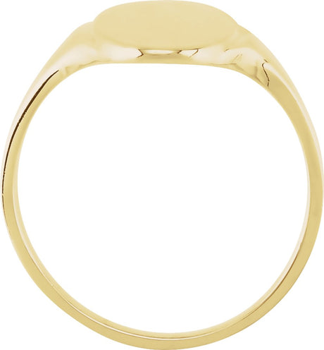 10K Yellow Gold Oval Signet Ring