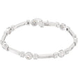 14K White Gold 1 CTW Lab-Grown Diamond Line 7" Bracelet