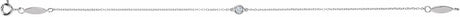 14K White Gold .08 CT Natural Diamond 7" Bracelet