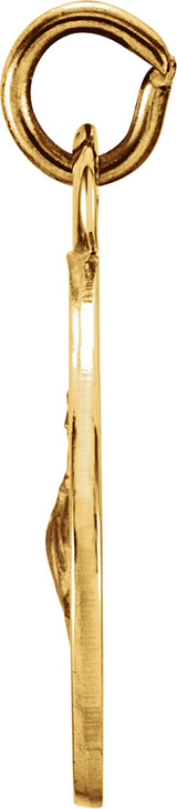 14K Yellow 12 mm Round St. Francis of Assisi Medal