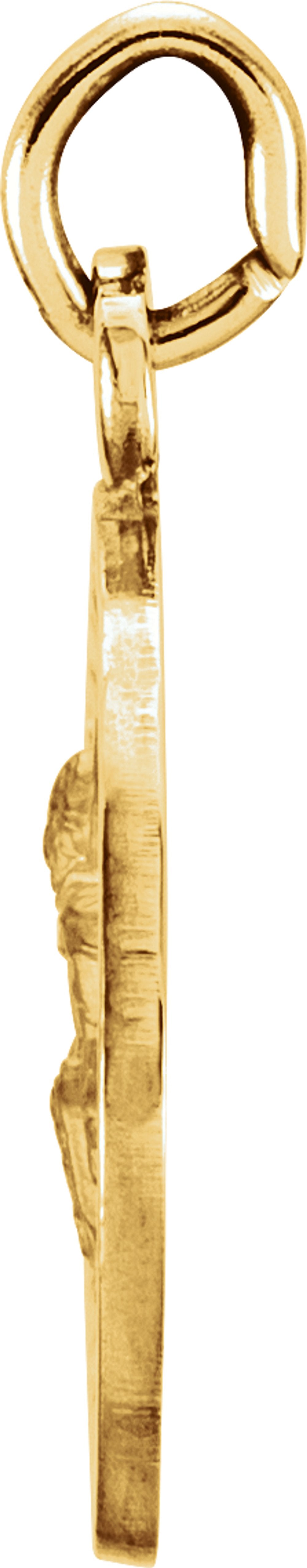 14K Yellow 12 mm Round St. Peregrine Medal