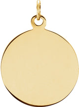 14K Yellow 15 mm Round Our Lady of Fatima Medal