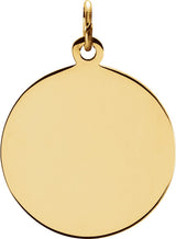 14K Yellow 18 mm Round Holy Trinity Medal