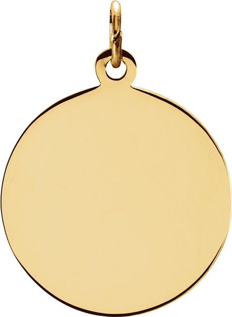 14K Yellow 18 mm Round Holy Trinity Medal