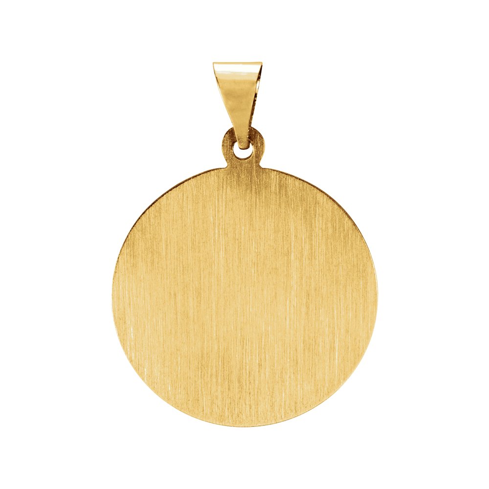 14K Yellow 20 mm Round Pope John Paul II Hollow Medal