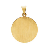 14K Yellow 20 mm Round Pope John Paul II Hollow Medal