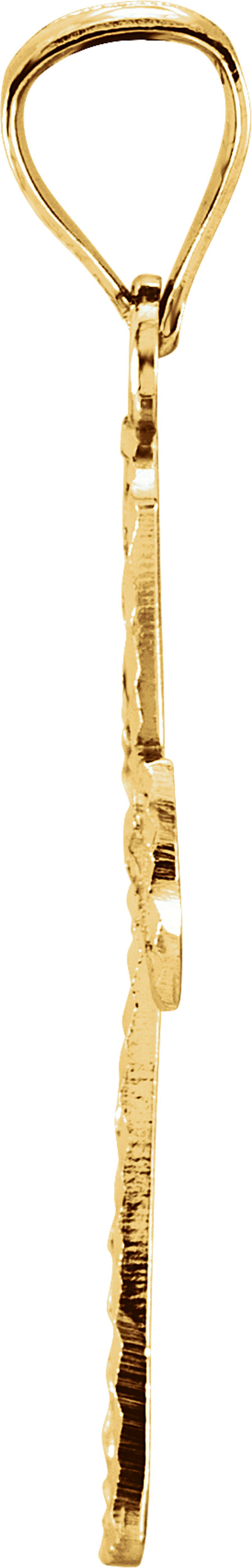 14K Yellow 21x14.5 mm Cross Pendant