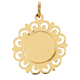 14K Yellow 18 mm Round St. Lucy Medal