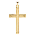 14K Yellow Cross Pendant