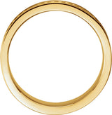 14K Yellow Gold 7 mm Design Band Size 7