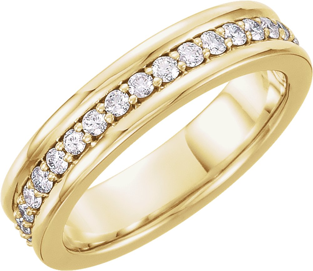 14K Yellow 3/4 CTW Natural Diamond Band Size 11