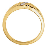 14K Yellow 1/8 CTW Natural Diamond Three-Stone Band