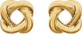 14K Yellow 7x7 mm Knot Earrings