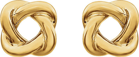 14K Yellow 7x7 mm Knot Earrings