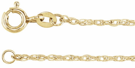 14K Yellow Gold-Filled 1.25 mm Rope 18" Chain  