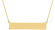 18K Yellow Gold Vermeil Be Posh® Engravable Bar 17 1/2" Necklace