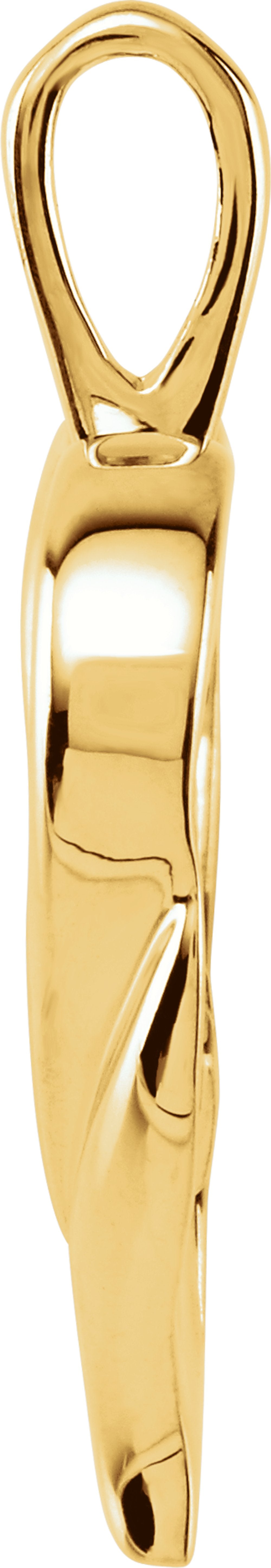 14K Yellow Gold Heart Pendant