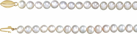 14K Yellow Panache® Cultured White Freshwater Pearl 18" Necklace