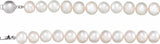 Sterling Silver Cultured White Freshwater Pearl 18" Necklace
