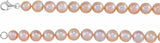 Sterling Silver Cultured Pink Freshwater Pearl 18" Necklace
