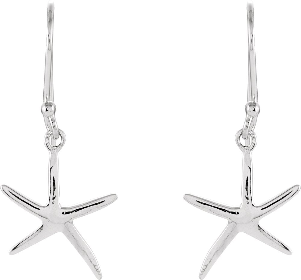 Sterling Silver Starfish Earrings