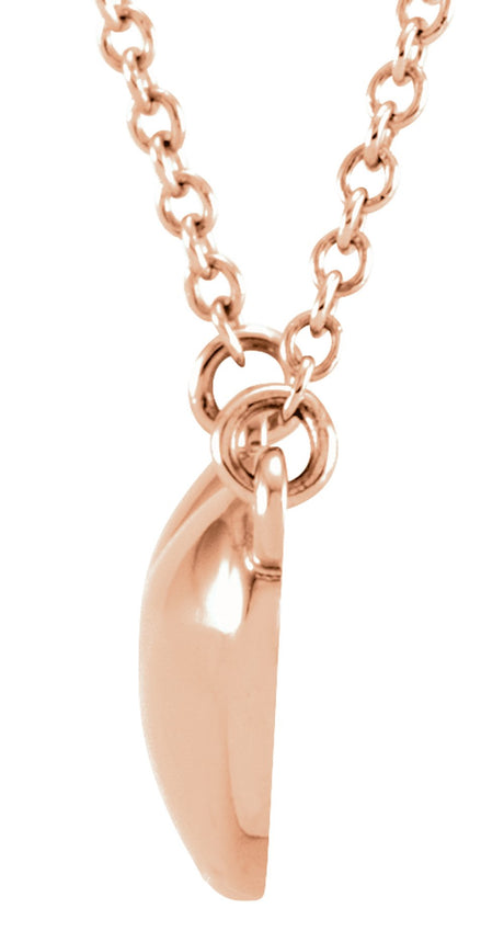 14K Rose Gold .01 CTW Natural Diamond Heart 16.5" Necklace
