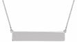 14K White Be Posh® Engravable Bar 19 1/2" Necklace