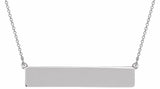 Sterling Silver Be Posh® Engravable Bar 18" Necklace
