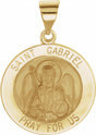 14K Yellow 18 mm Round Hollow St. Gabriel Medal