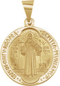 14K Yellow 18 mm Round Hollow St. Benedict Medal