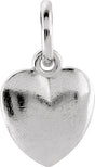 Sterling Silver Posh Mommy® Puffed Heart Charm/Pendant