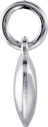 Sterling Silver Posh Mommy® Puffed Heart Charm/Pendant