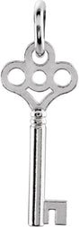 Sterling Silver Posh Mommy® Key Charm/Pendant