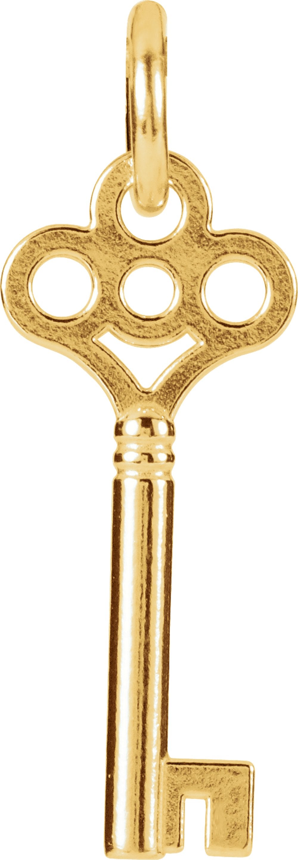 14K Yellow Gold Posh Mommy® Key Charm/Pendant
