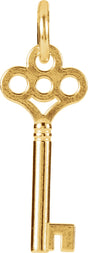 14K Yellow Gold Posh Mommy® Key Charm/Pendant
