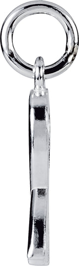 14K White Gold Posh Mommy® Breast Cancer Awareness Charm/Pendant