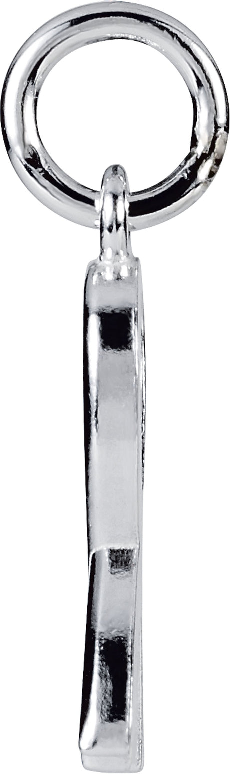 14K White Gold Posh Mommy® Breast Cancer Awareness Charm/Pendant