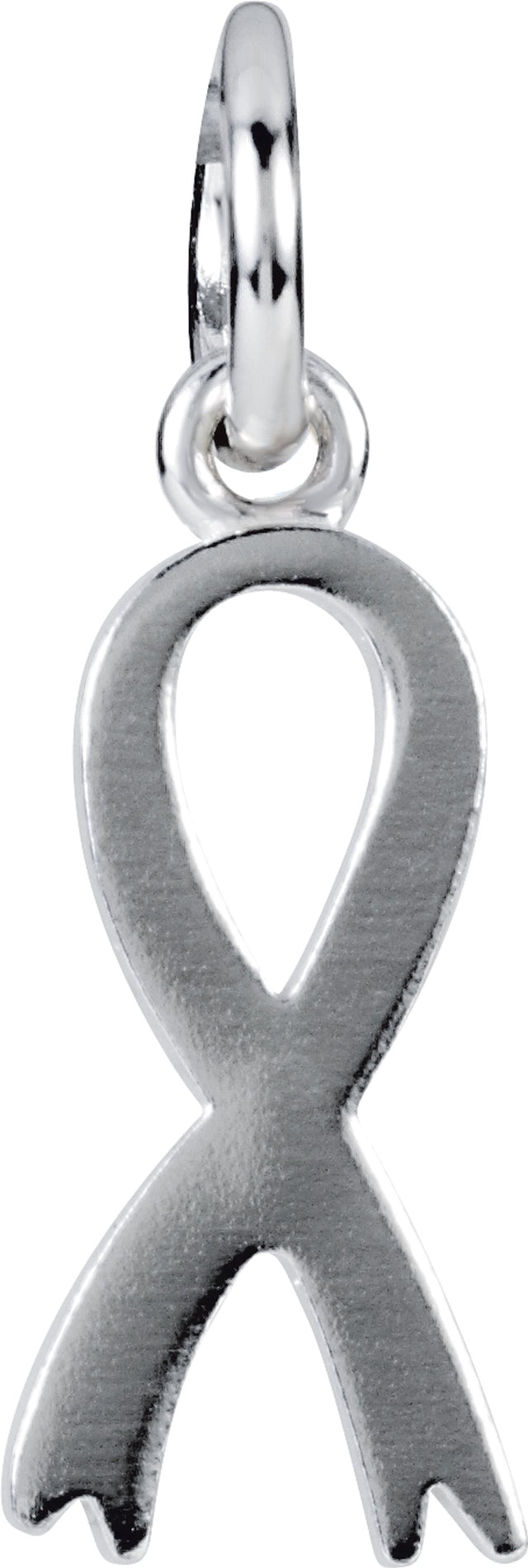 14K White Gold Posh Mommy® Breast Cancer Awareness Charm/Pendant